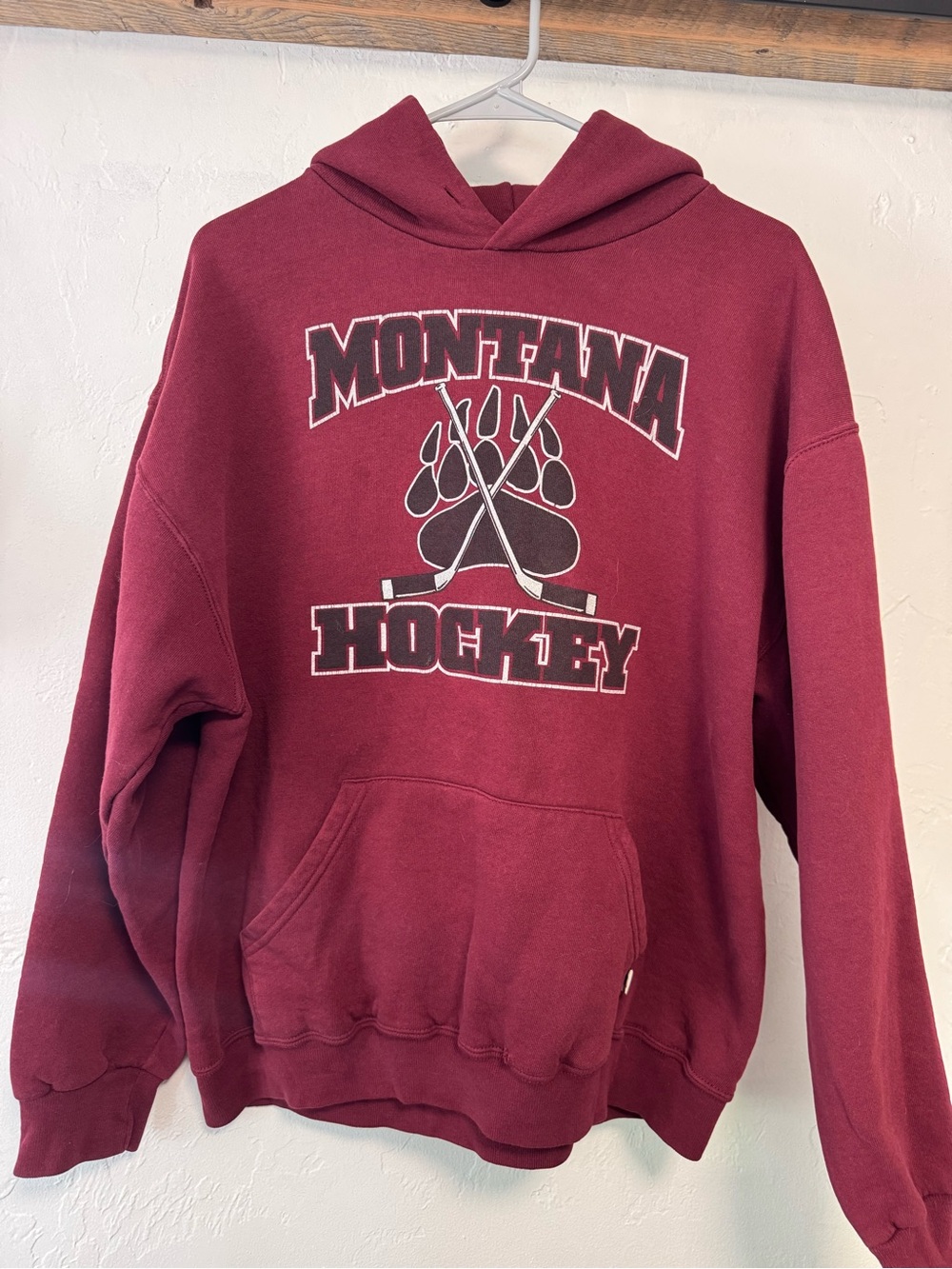 University of Montana Grizzlies Hockey Maroon Hooded Sweatshirt